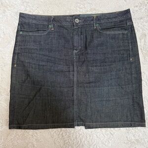 Converse One Star Dark Wash Denim Skirt Size 14 Stretch Back Slit